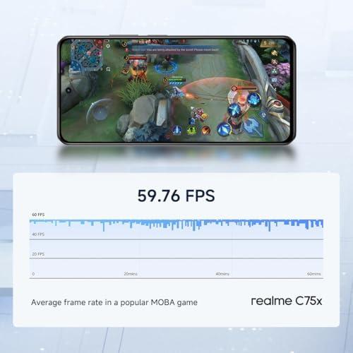         Celular Realme C75x 256gb 8gb Ram Nfc Ip69 Cor Azul       